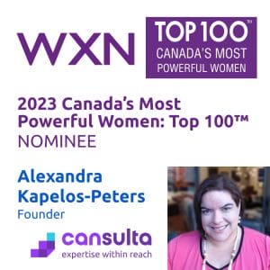Cansulta founder Alexandra Kapelos-Peters nominated for 2023 WXN Canada's Most Powerful Women: Top 100 Award
