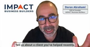 Thumbnail for Interview with Doron Abrahami, CEO & Founder of IMPACT Business Builders